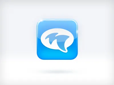 Moments app icon v2 android awesome blue bubble icon ios logo m message moments