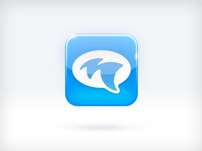 Moments app icon v2 android awesome blue bubble icon ios logo m message moments