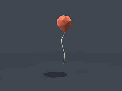 Baloon 3d c4d cinema4d low poly lowpoly