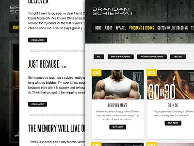 Brandanschieppati.com dark fitness grunge web web design