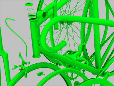 Artcrank Sneak Peek 3d artcrank bike poster screenprint