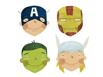 The Boy's Birthday Card illustration super hero