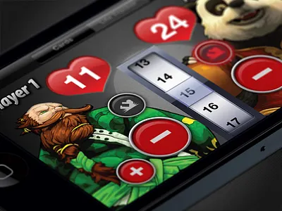 Sirlin Games App - Yomi Life Tracker app app store buttons game game tracker health interaction interface ios iphone menu mobile reference sirlin games ui ux yomi