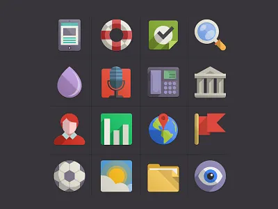 Flat Design Icons Set Vol4