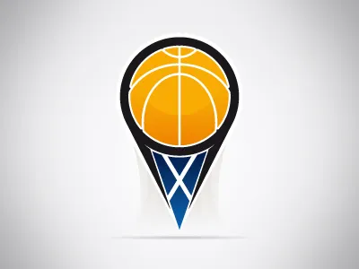 Canoe basketball branding logo vector
