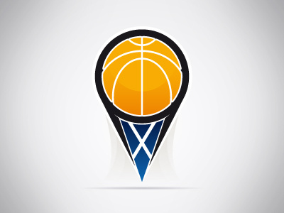 Canoe basketball branding logo vector