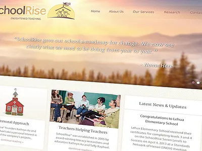 SchoolRise - Web Design academics education purple school school house sunrise teachers texture web design wordpress yellow