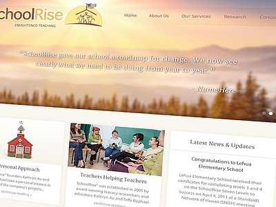 SchoolRise - Web Design academics education purple school school house sunrise teachers texture web design wordpress yellow