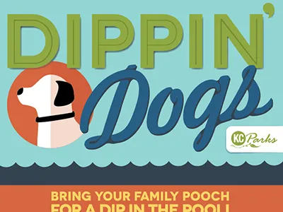 Dippin Dogs flyer city colorful dog kansas park parks type typography