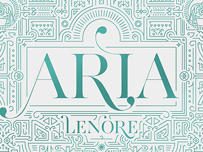 Aria Lenore design letterpress