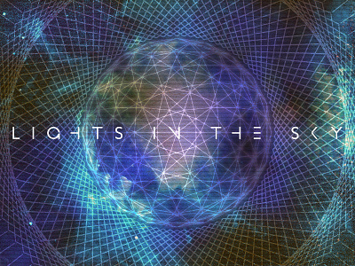Lights in the Sky band brand design geometric grain lights in the sky logo mark music space vector vintage