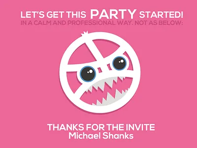 Don't Party Hard. ben debut party pink