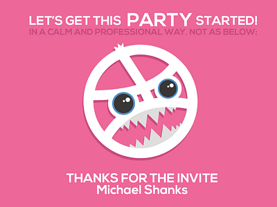 Don't Party Hard. ben debut party pink