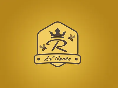 La Ruche / The Hive branding client fif7y flat logo