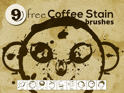 Free Coffee Stain Photoshop brushes brown brush coffee free freebie freebies photoshop resources