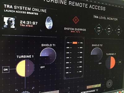 Ui black control display future interface minimal touch ui