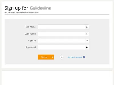 Signup Form form registration sign up ui ux