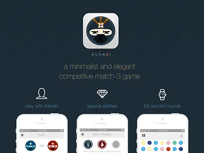 Kurabi iOS game website flat game icon illustration ios web