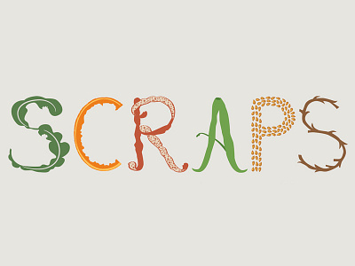 JH Scraps Logo hand lettering logo