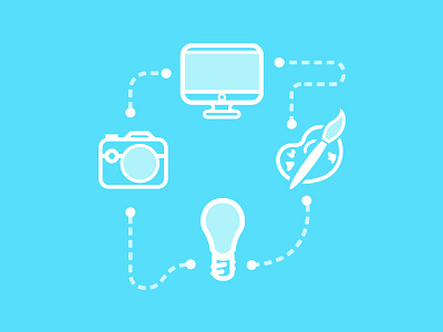 Process adam johnson bold icons illustration illustrator process thick lines vectors