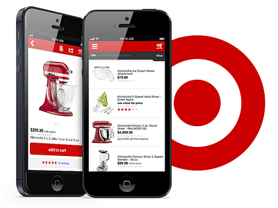 Target iPhone Application design interface ios iphone mobile retail