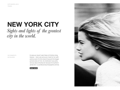 Sights and Lights of NYC article baskerville blog excerpt featured font stack grid helvetica helvetica neue layout new york city post title type typography