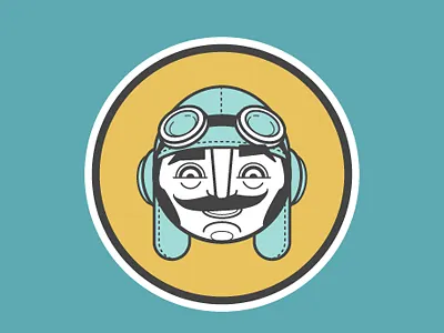 A Aviateur alphabet character design illustration picto