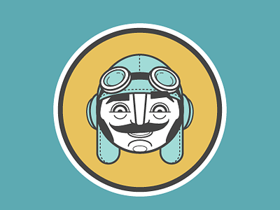 A Aviateur alphabet character design illustration picto