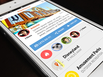Experience app clean flat ios iphone profile ui white