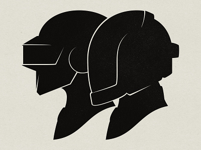 Daft Punk Silhouette Portraits daft daft punk portrait punk silhouette