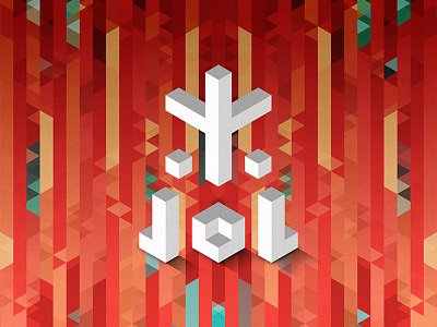 Trixels abstract art color fez hexels low poly shapes trixel