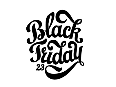 Black Friday 23 black friday font lettering letters logo logotype type vector