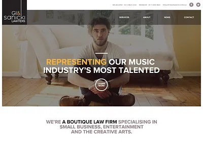 GI & Sanicki Header banner clean commercial header home minimal ui web