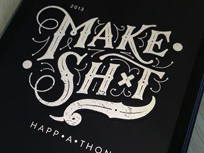 Make Sh*t Identity hackathon handdrawn identity type typographical