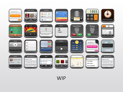 Work in progress - Icons icons ios skin theme winterboard