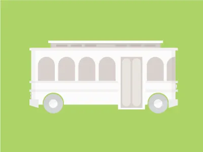 Trolley bus transportation trolley