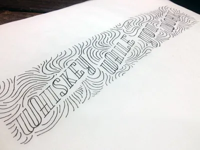 Whiskey lettering sketch type whiskey