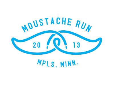 Moustache Run 2013 moustache ribbon