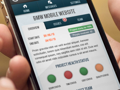 Mobile App for project management app application iphone management mobile project