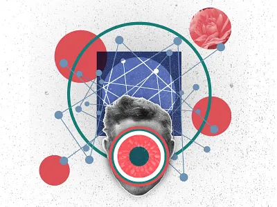 The wonder of Consciousness for New Scientist Magazine collage design digital illustration nate kitch new scientist