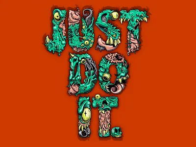 NIKE - Monster Guts art guts illustration justdoit monster nike