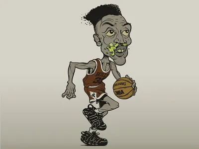 Snottie Pippen bulls caricature jordan jordans nba pippen scottie snot