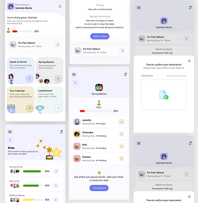 Medication Tracking App design healthcare mobileapp ui uiux ux