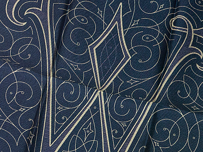 Wang Monogram Handkerchief design lettering monogram