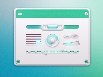 Summer Creations - blue dial green off on slider ui