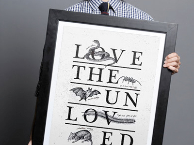 Love the Unloved animals love sevenly typography