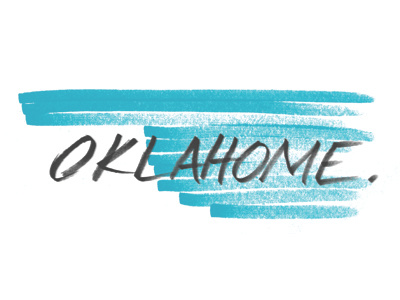 Oklahome black blue bright current custom disaster flag gesture grunge hand hand drawn hand written happy home love moore news oklahoma oklahome personal positive relief rendered state type typography white