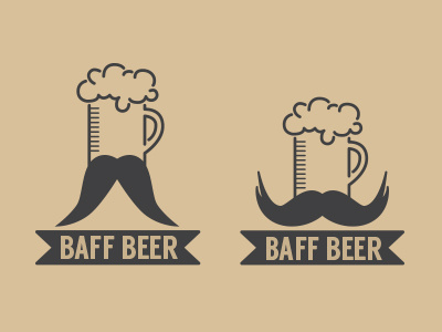 Baff Beer Logo baff baffo beer branding handmade housemade illustration logo moustache vector