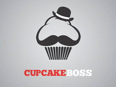 Like a (cupcake) Boss. bakery boss cupcake gangster logo