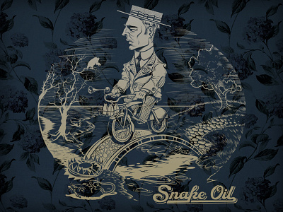 Misdirected bridge illustration oldfashion snakeoil wallpaper